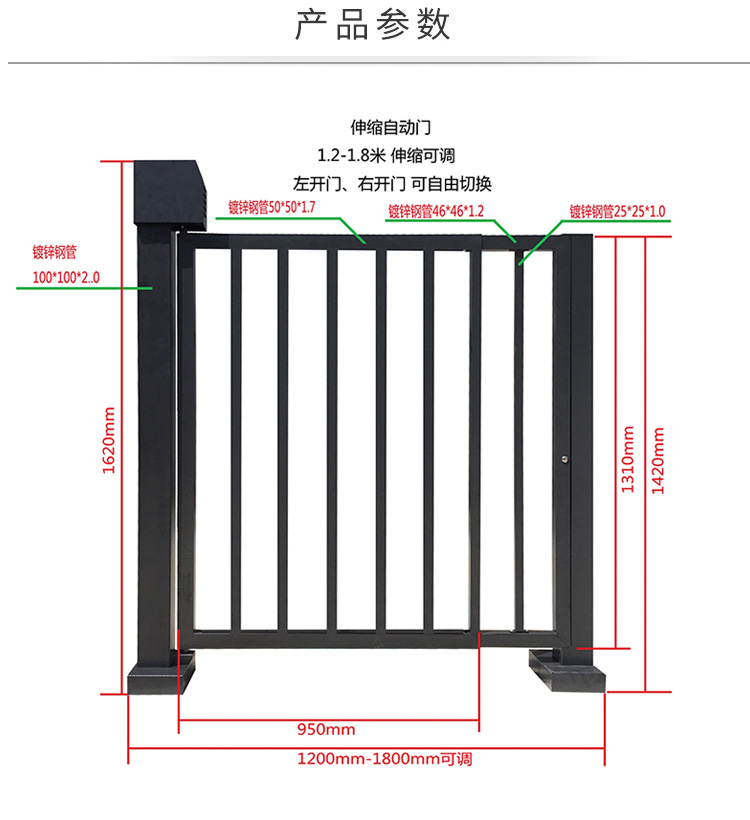 广告栅栏平开门