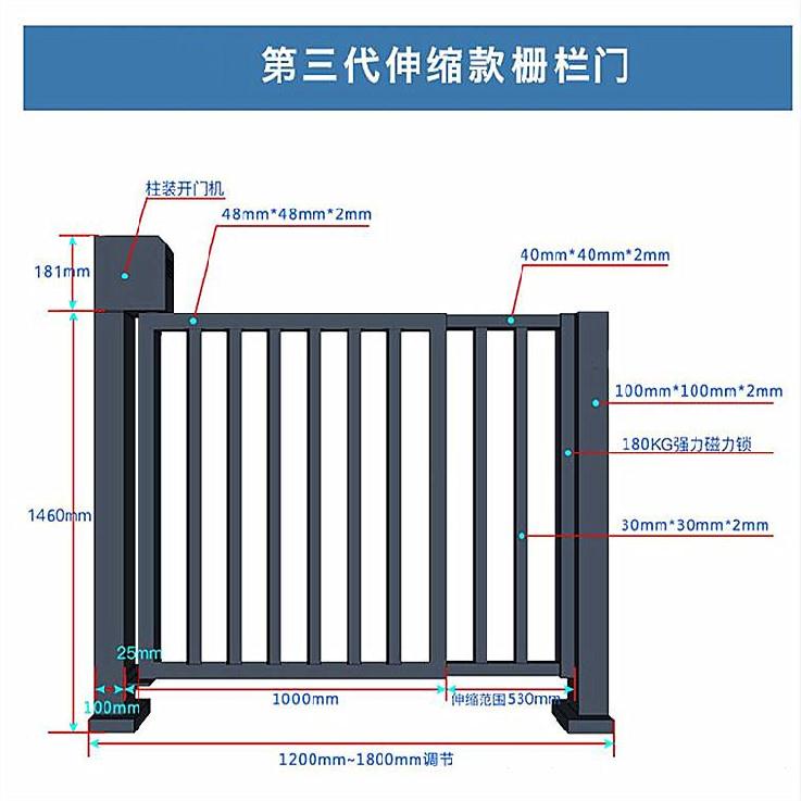 广告栅栏平开门